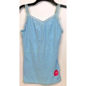 Y2K Limited Too Cami Tank Top sz 18 Rhineston Lace V-Neck Neck Jr Pre-Teen Retro